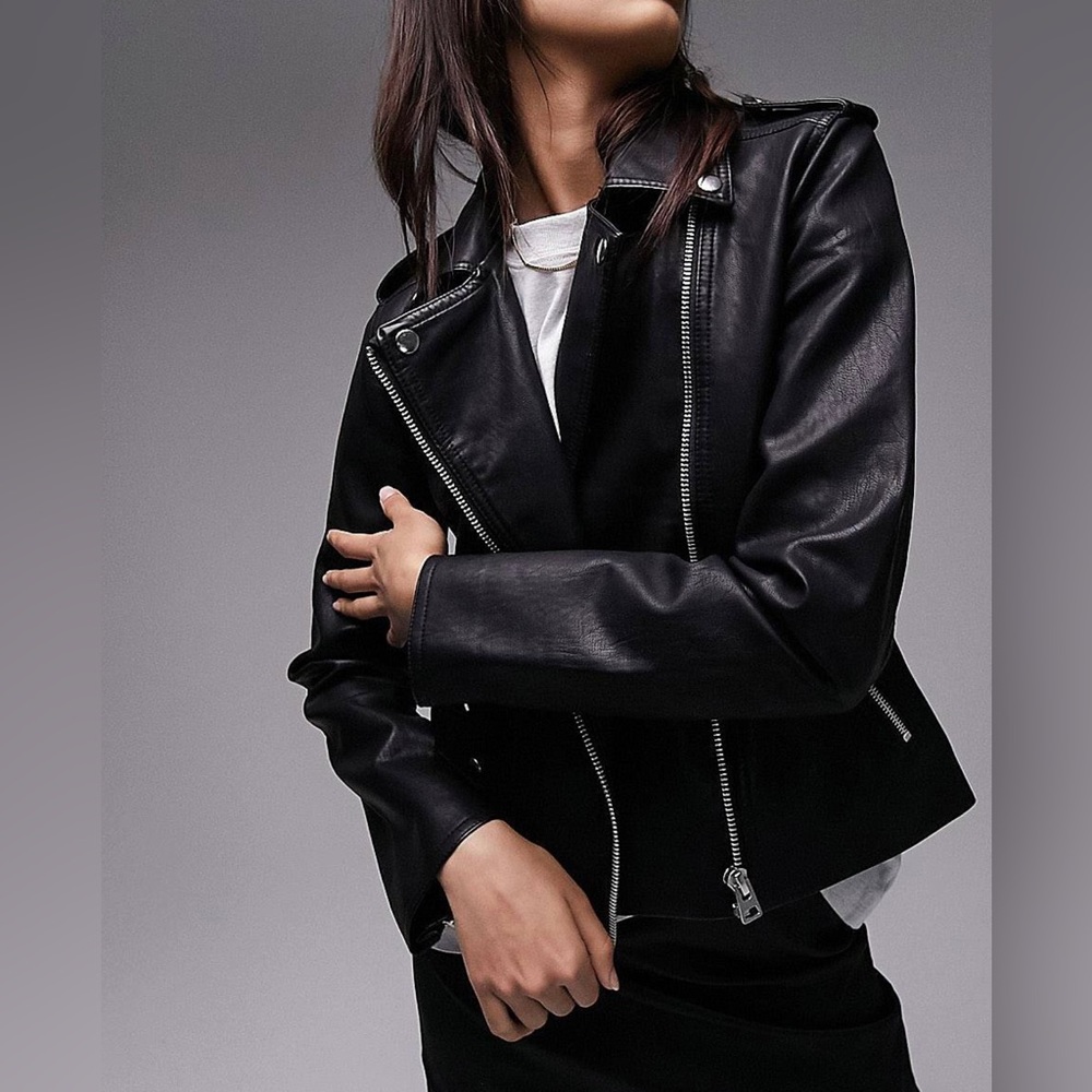 NWT Top shop leather moto jacket